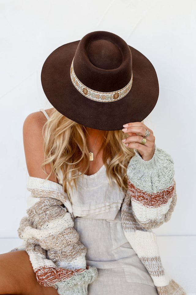 Free Spirit Bohemian Belle Hat in Chocolate