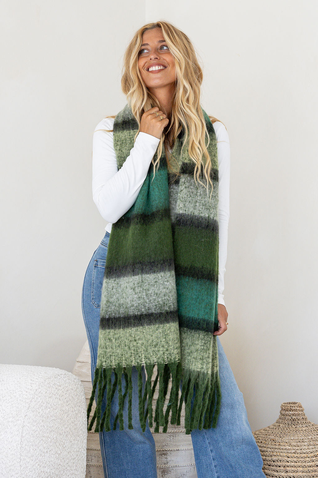 Free Spirit Coastal Cosy Scarves in Green
