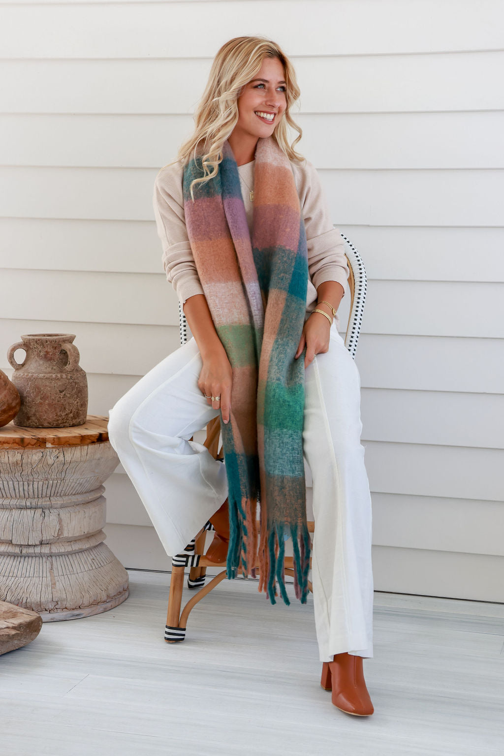 Free Spirit Coastal Cosy Scarves in Rosewood