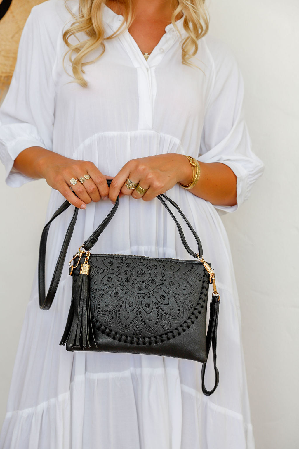 Free Spirit Harper Bloom Crossbodyclutch in Black