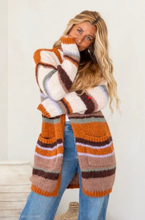 Free Spirit Meadow Stripe Cardigan