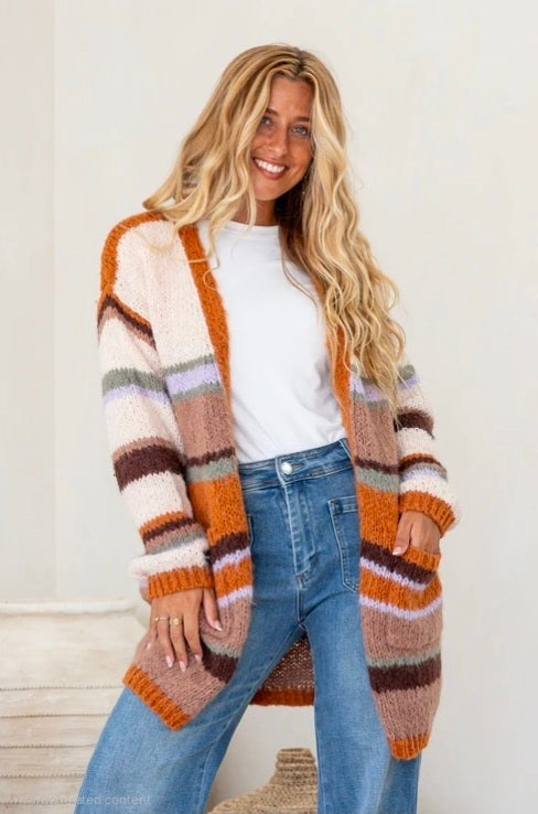 Free Spirit Meadow Stripe Cardigan