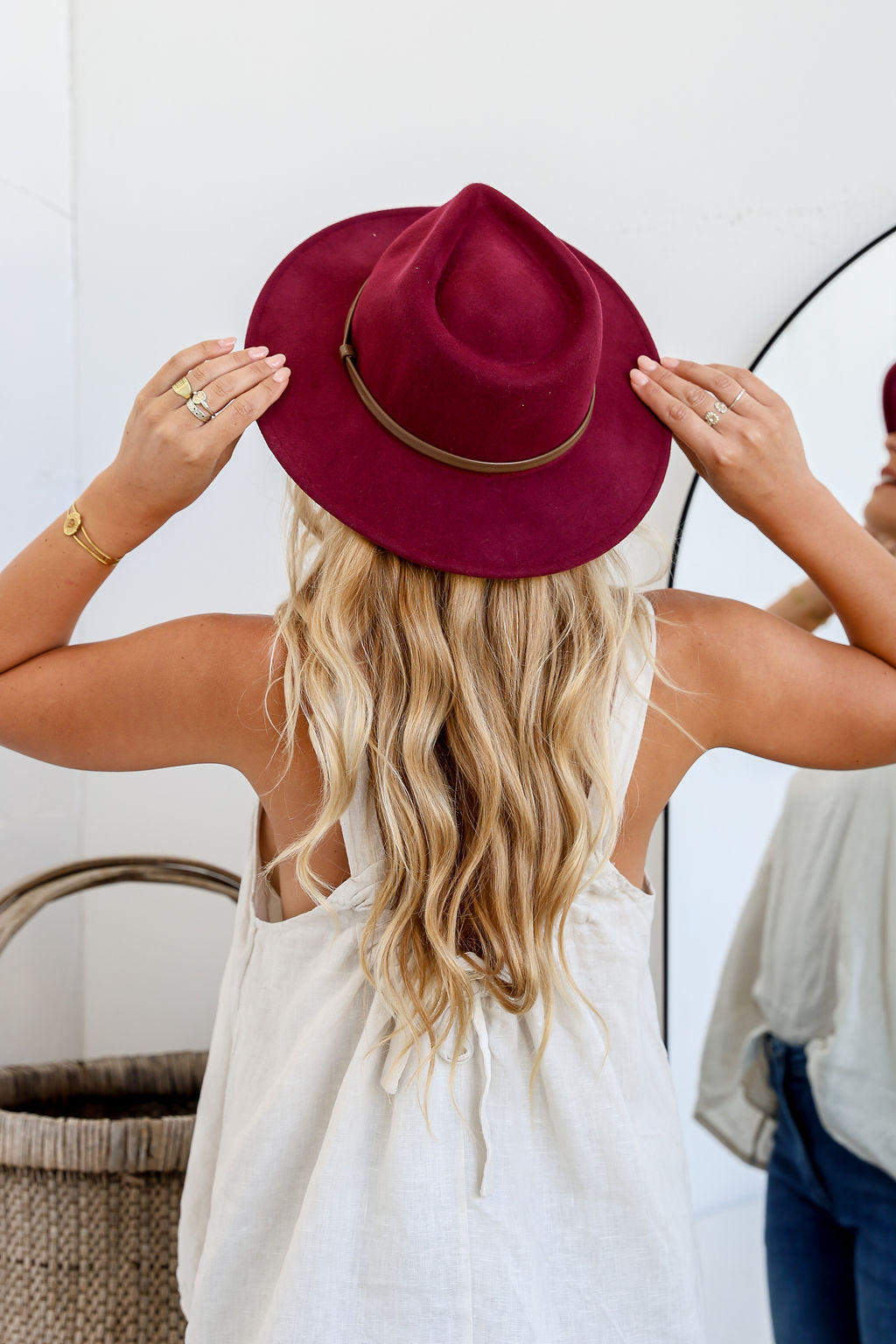 Free Spirit The Coastline Classic Hat in Berry