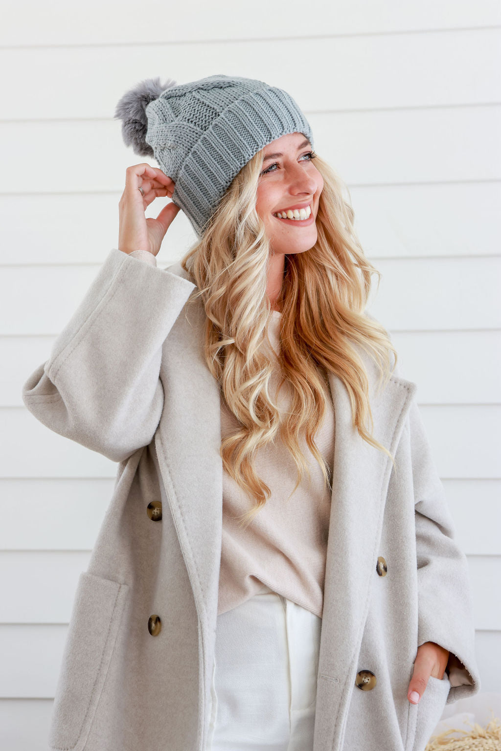 Free Spirit Winter Wanderer Beanie in Grey