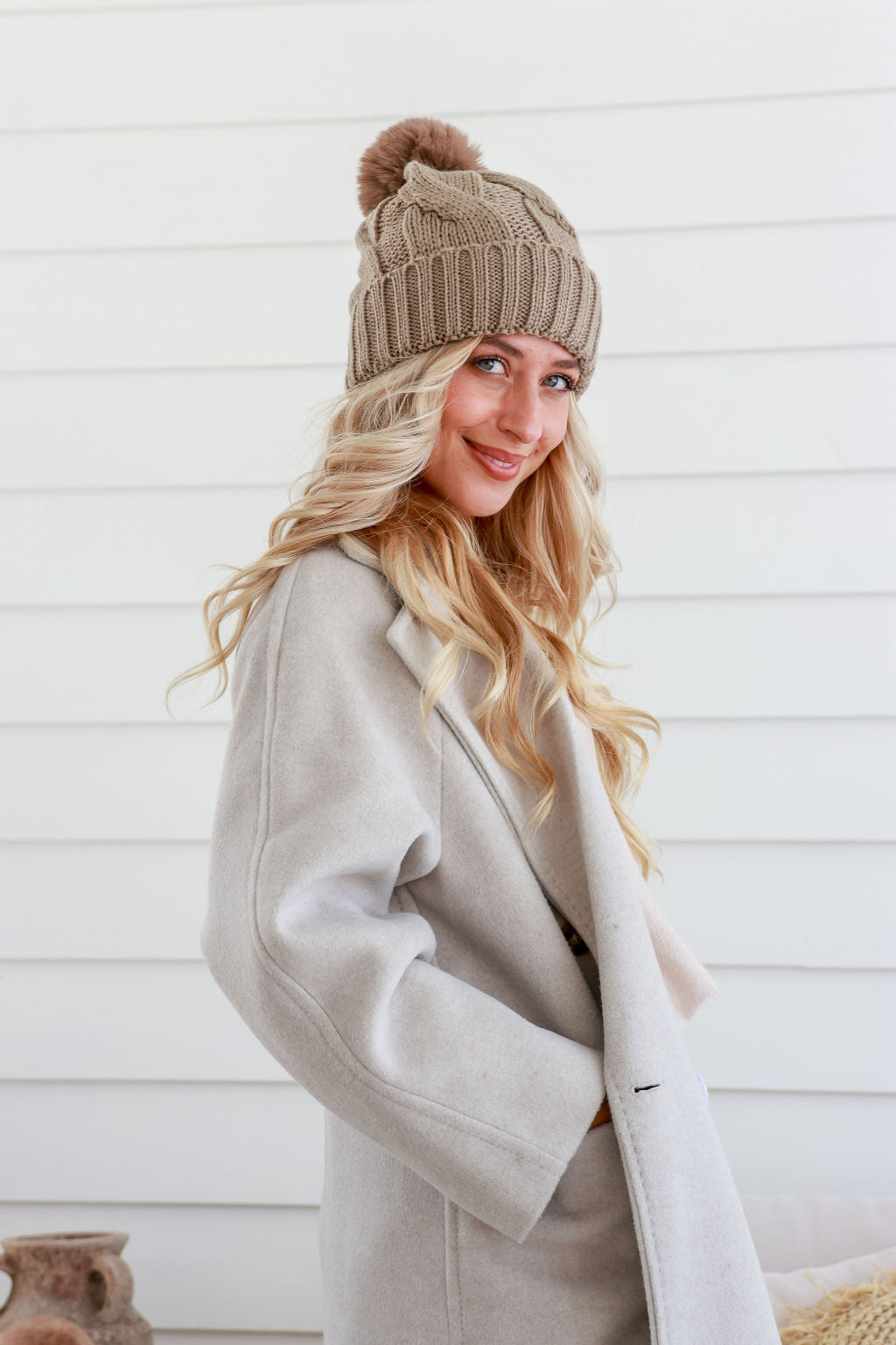 Free Spirit Winter Wanderer Beanie in Mocha