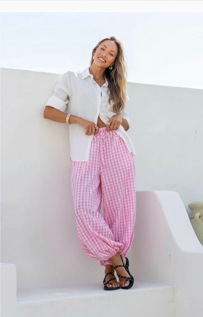 Joop And Gypsy Frontier Check Pants in Caramel