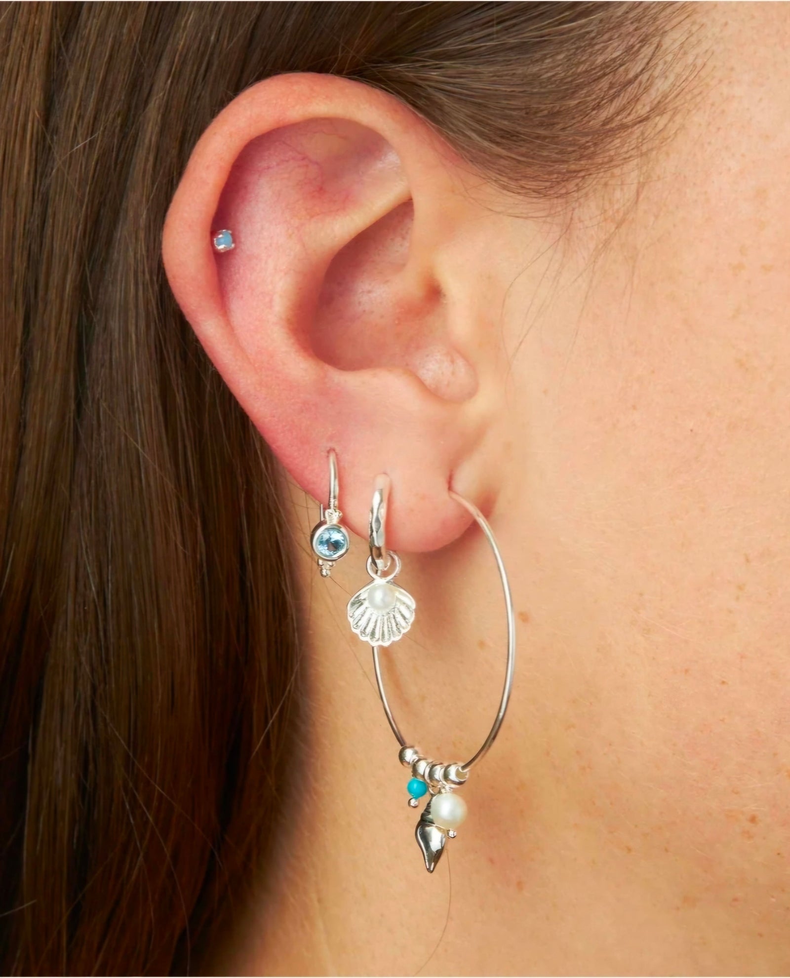 Midsummer Star Glisten Blue Topaz Earrings