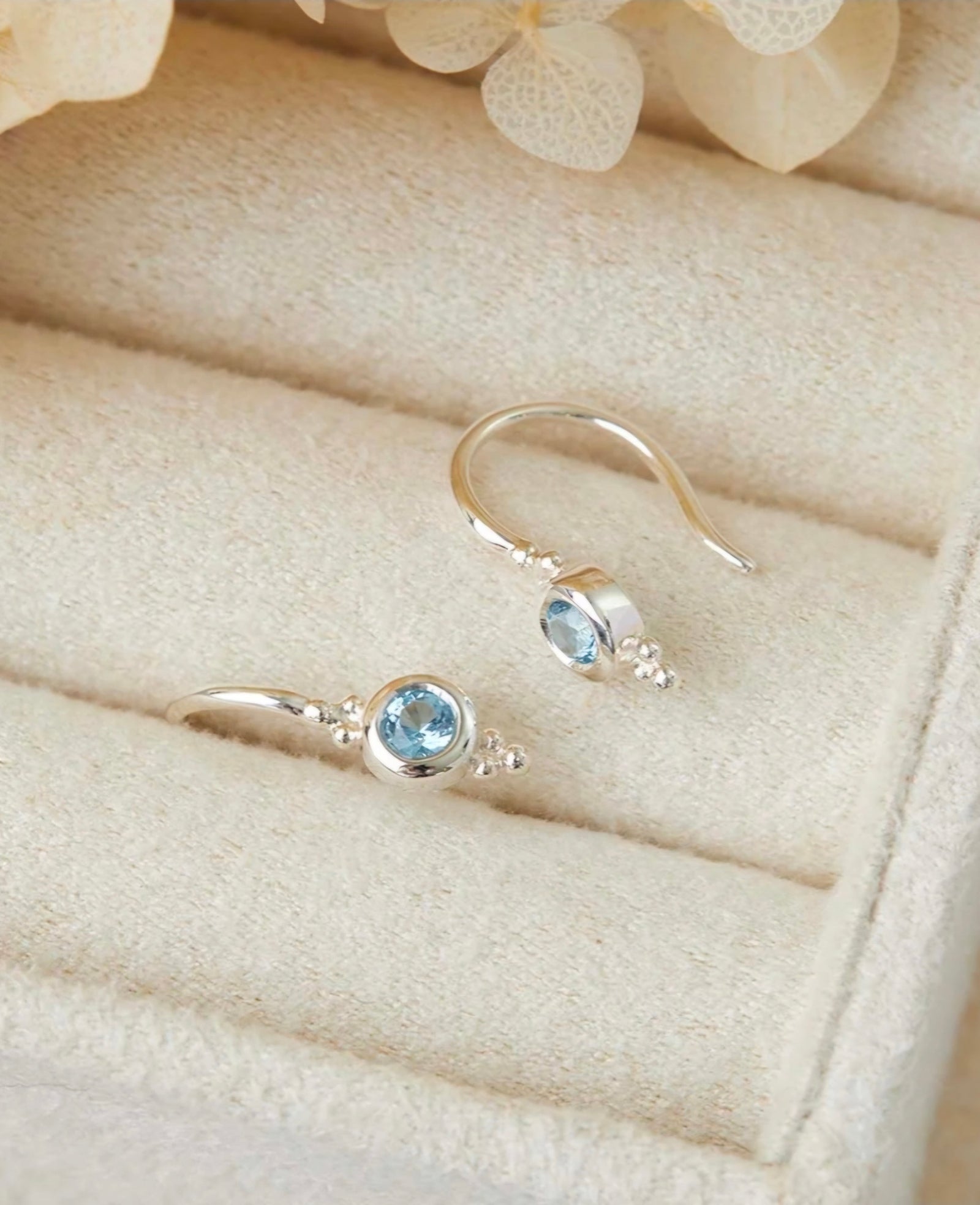 Midsummer Star Glisten Blue Topaz Earrings