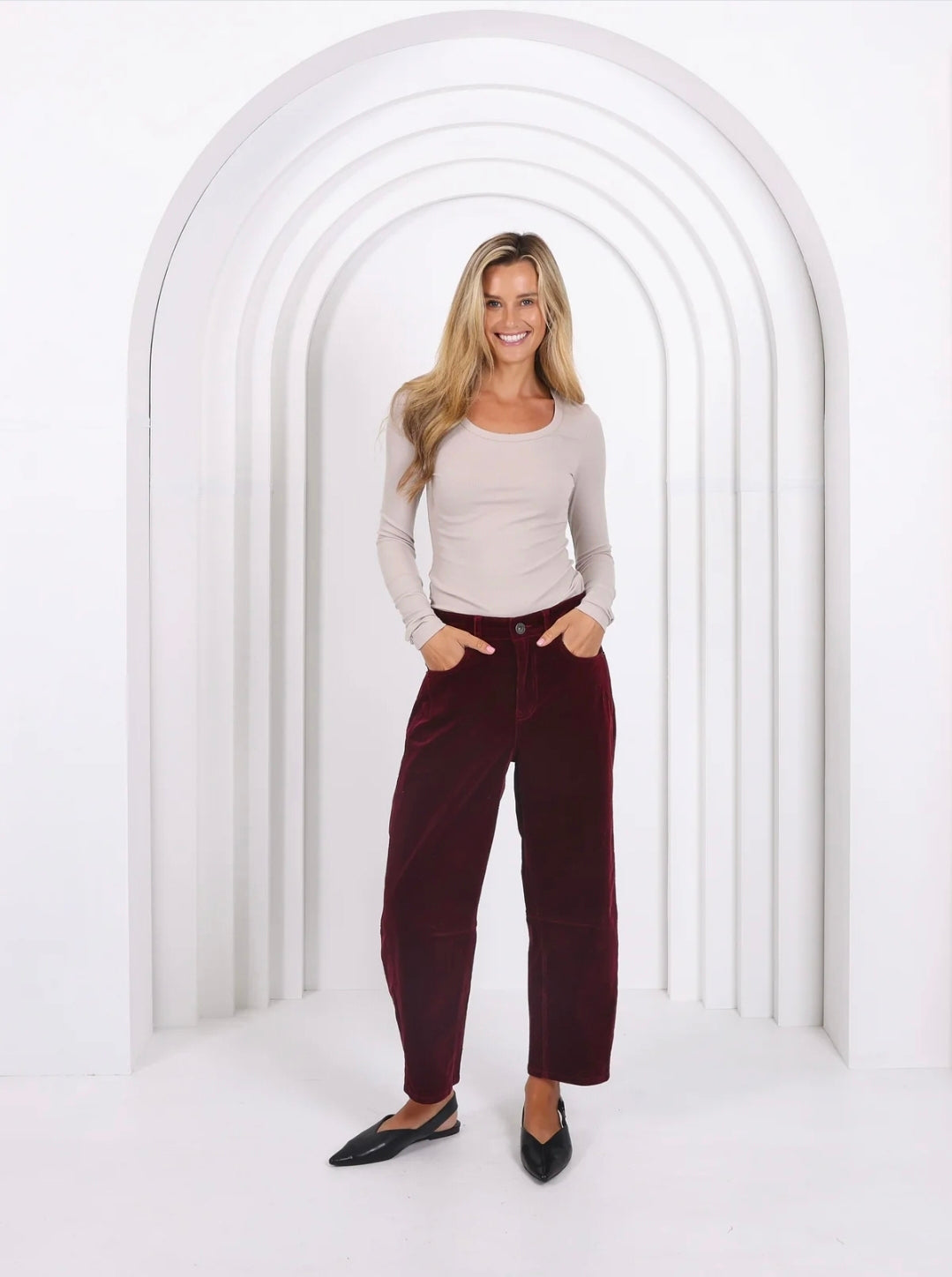 Toni Barrel Jeans - Corduroy