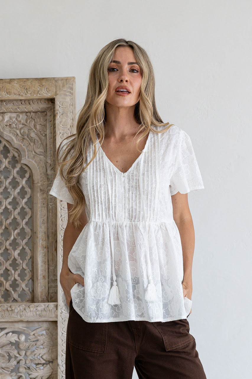 Peony Blouse - White
