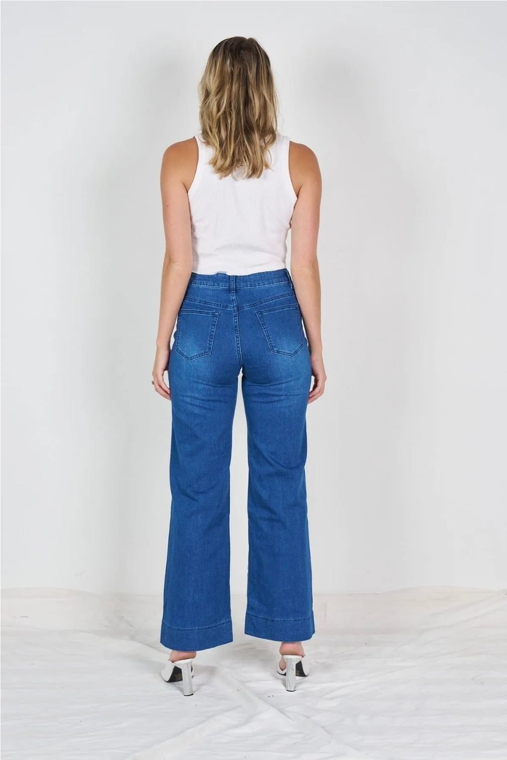 Wakee Tessa Drift Jean in Dark Denim Back