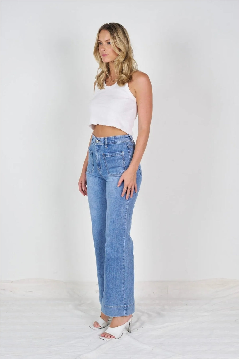 Wakee Tessa Drift Jean in Denim Side