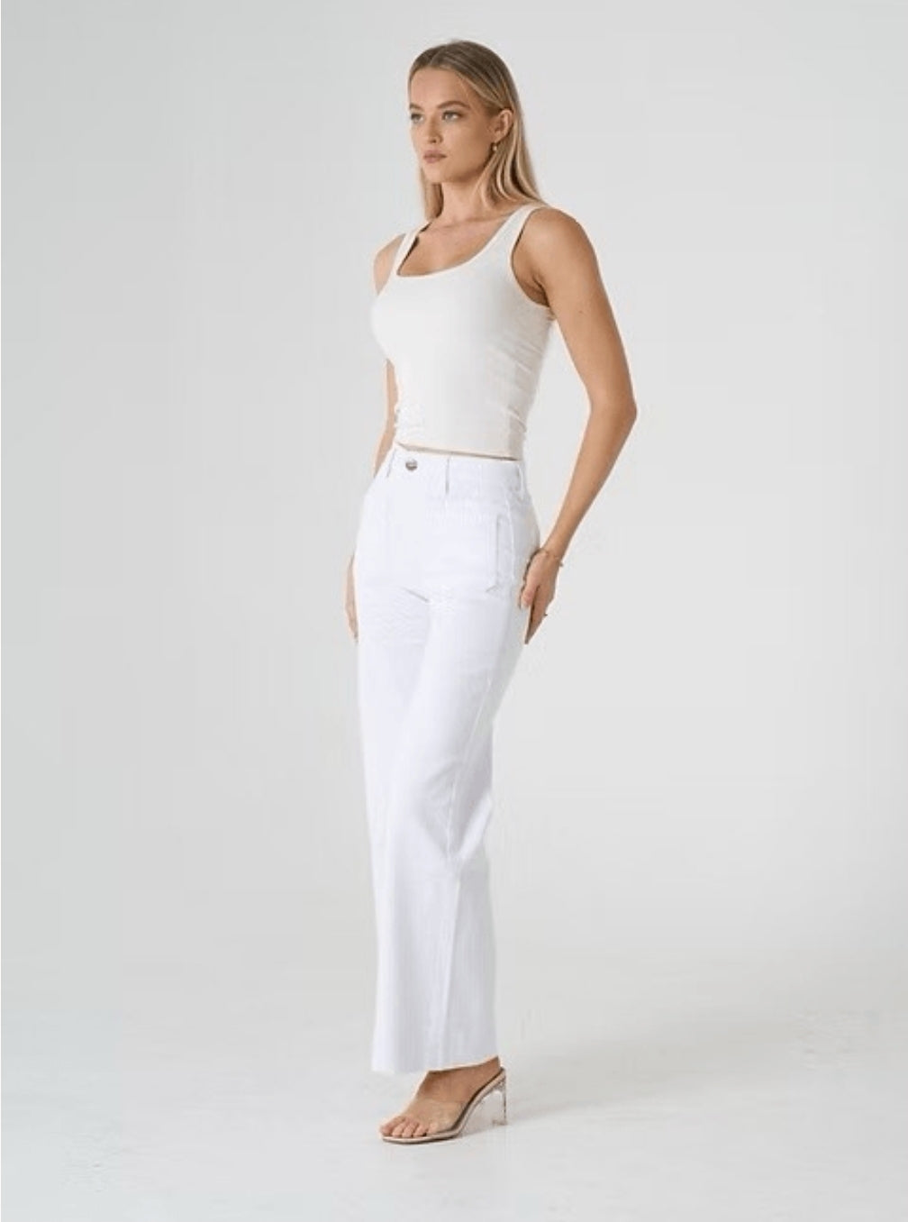 Wakee Tessa Drift Jean in Denim White Side