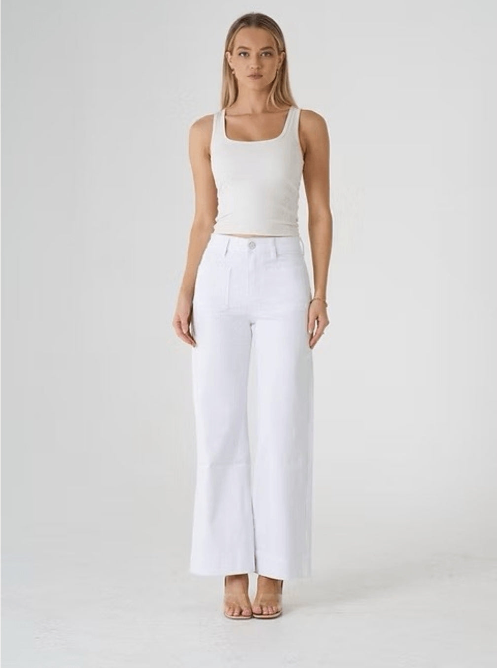 Wakee Tessa Drift Jean in Denim White