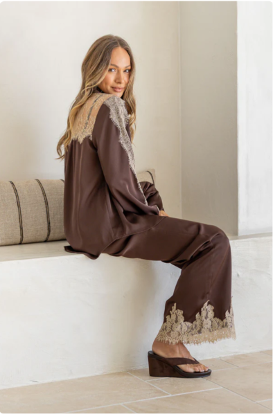 Ciara Satin Lace Shirt