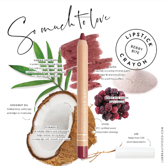 Natural Lipstick Crayon - Berry Bite