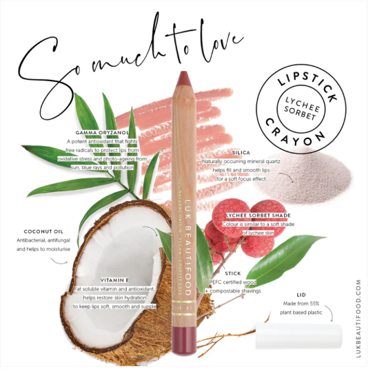 Natural Lipstick Crayon - Lychee Sorbet