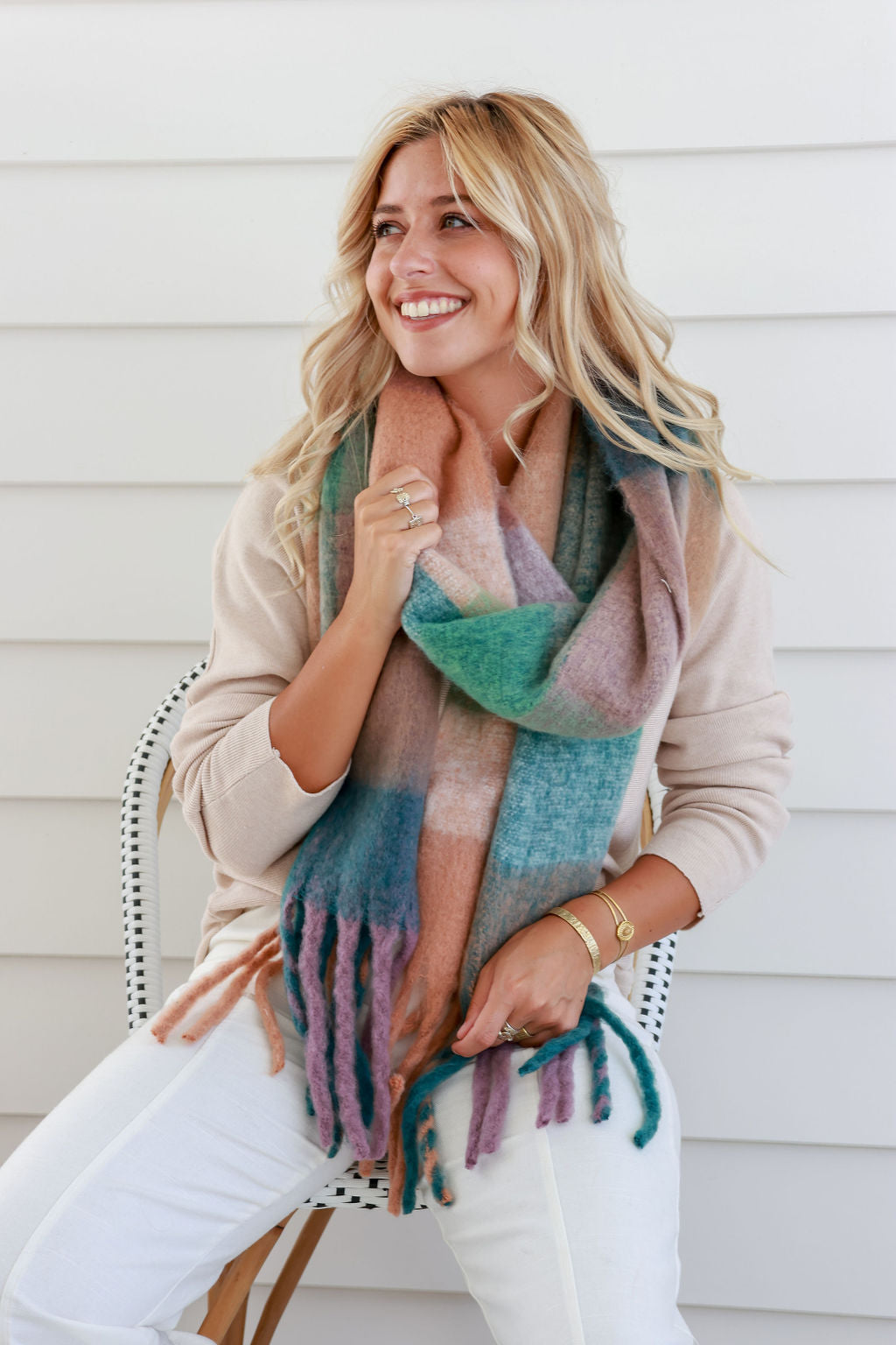 Free Spirit Coastal Cosy Scarves in Rosewood
