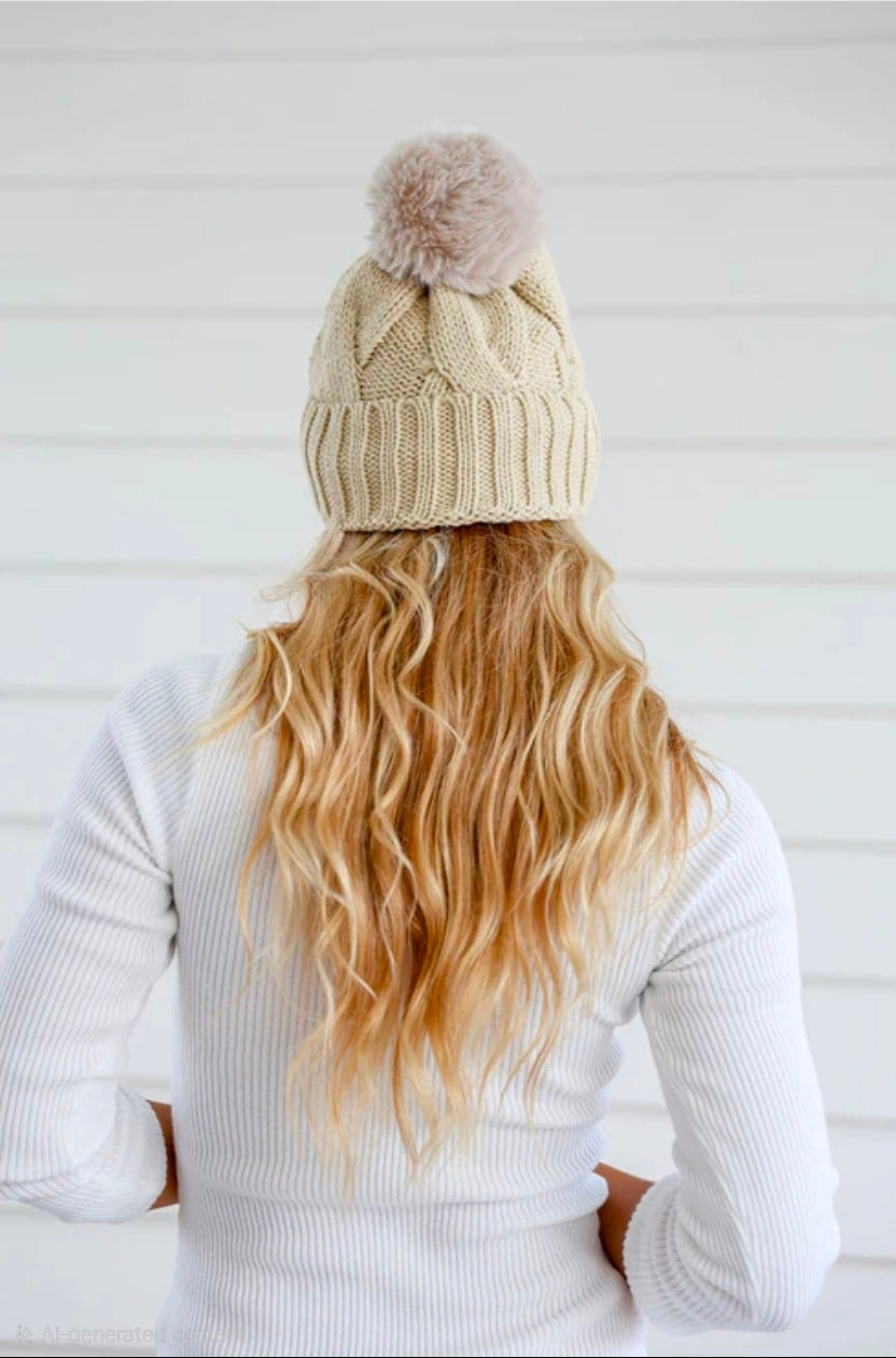 Free Spirit Winter Wanderer Beanie in Stone