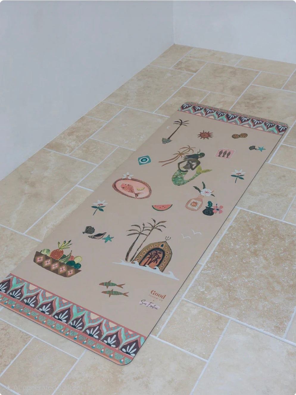 Sea Song Mermaid Premium Yoga Mat & Carry Strap