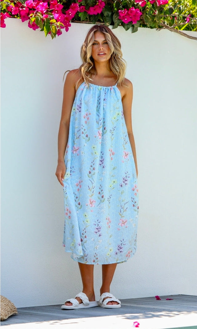 Heidi Broderie Midi Dress