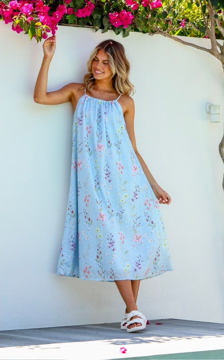 Heidi Broderie Midi Dress