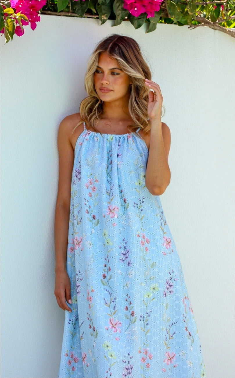 Heidi Broderie Midi Dress