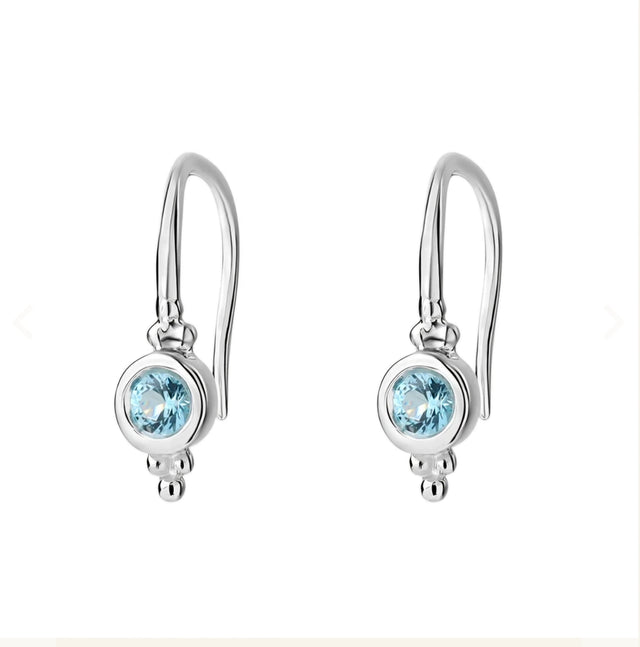 Midsummer Star Glisten Blue Topaz Earrings