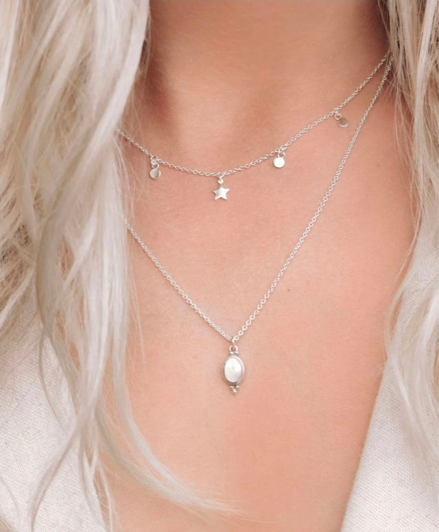 Midsummer Star Moon Song Pearl Necklace