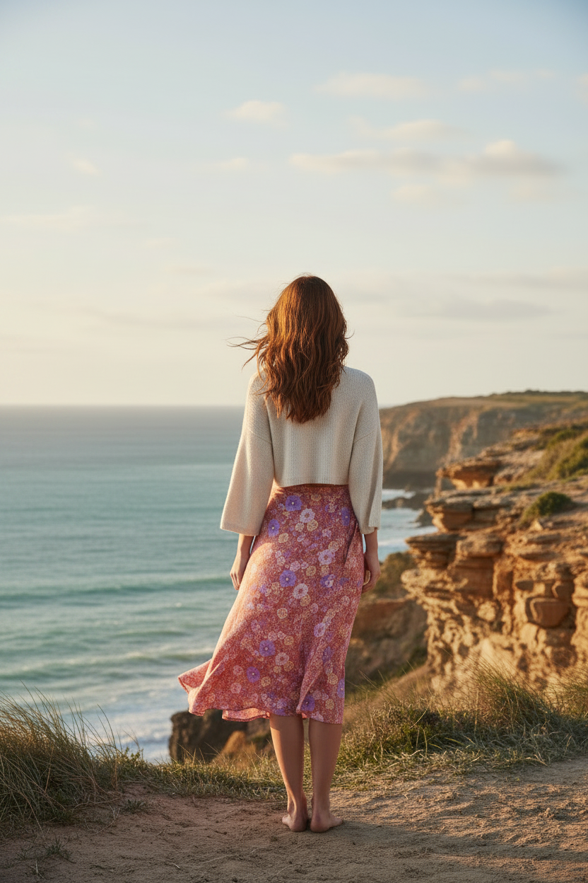 Meadow Wrap Skirt – Pink Floral