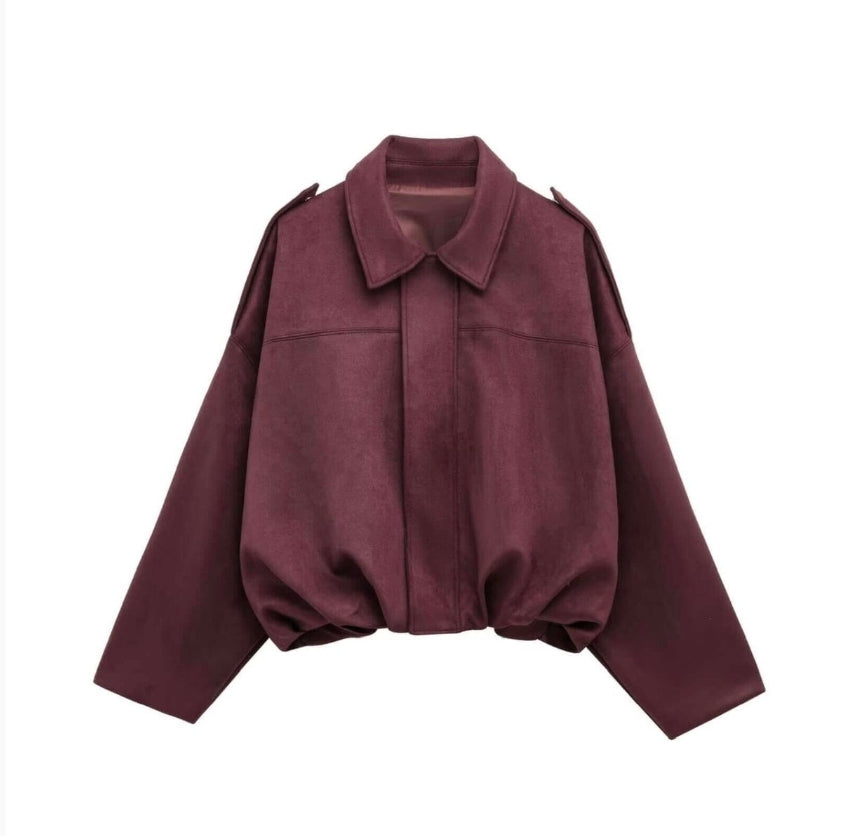 Remi Suede Bomber Jacket